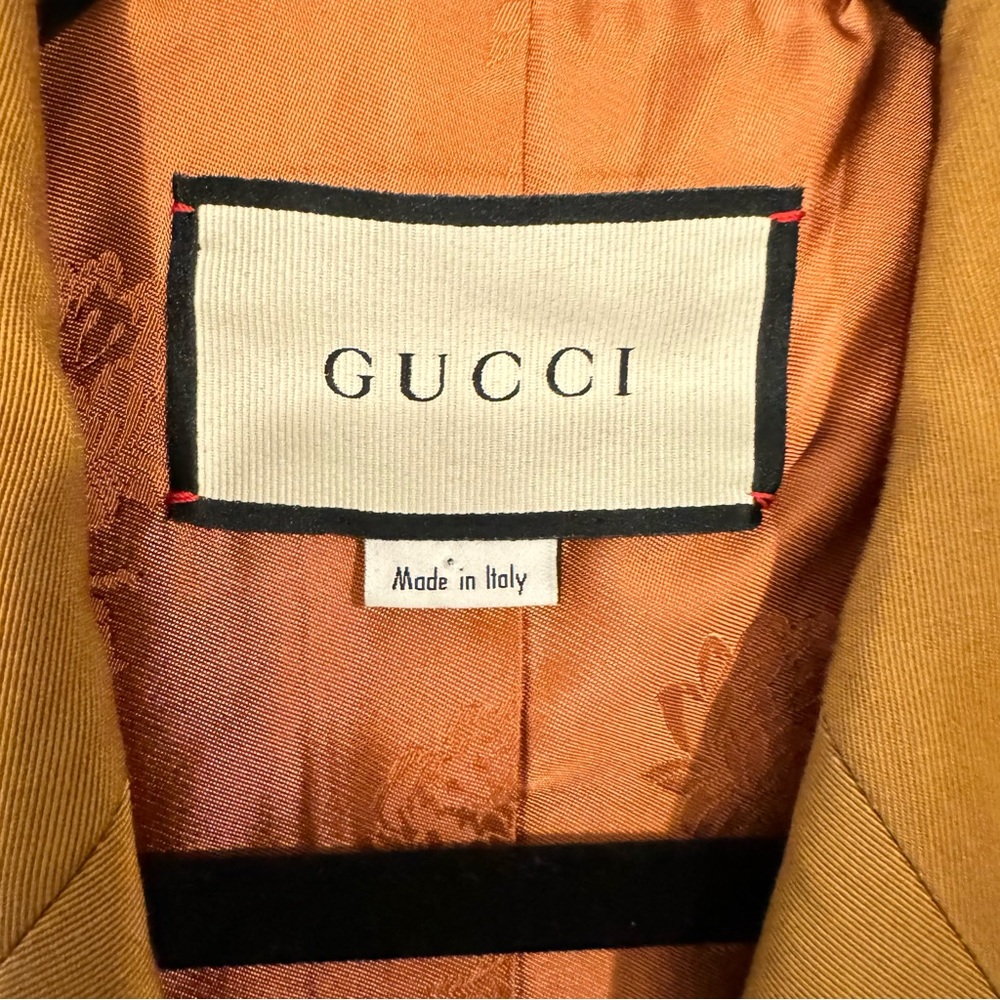 NWOT!! Gucci Long Faile Tan Womens Vest Waistcoat Size 38 - Picture 6 of 12